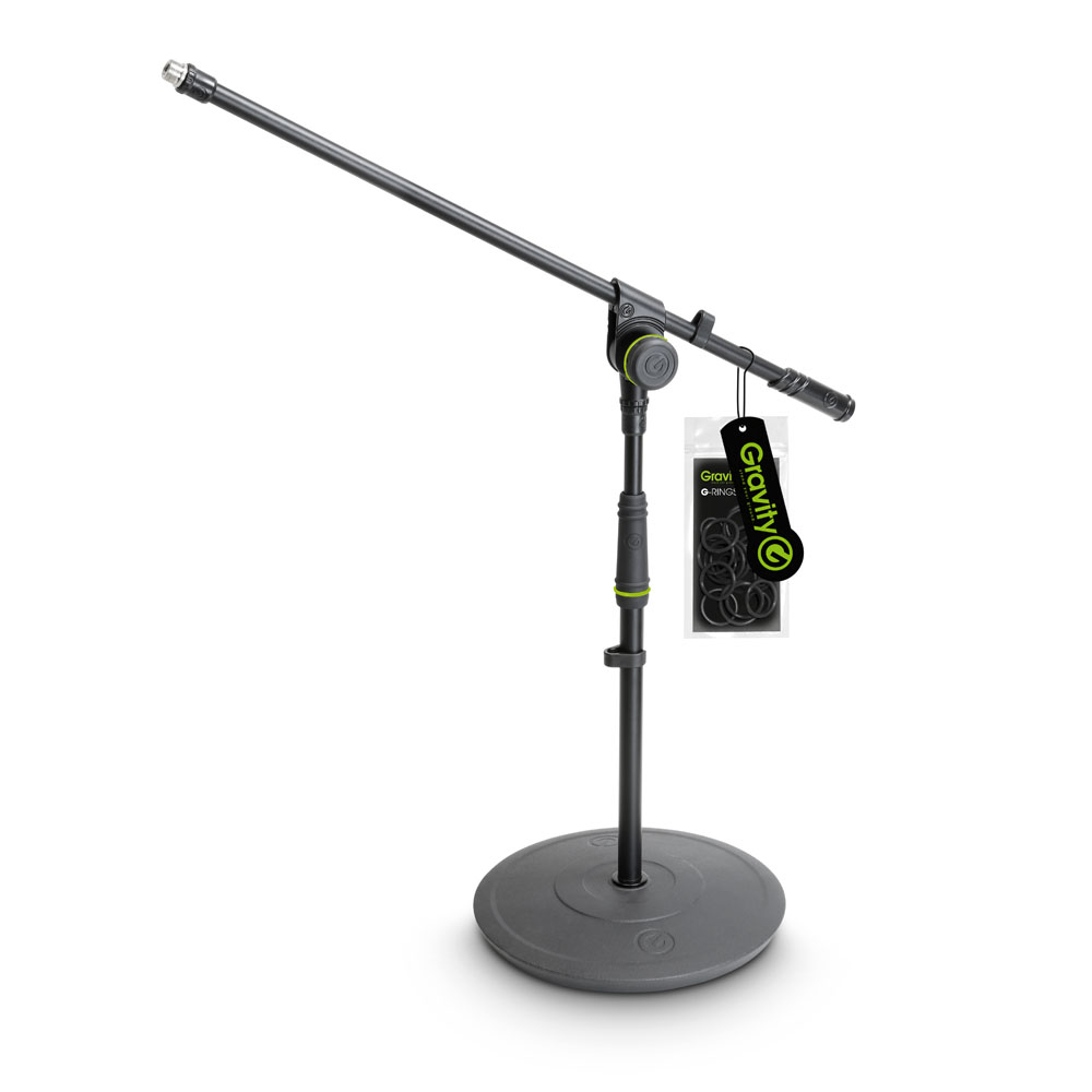 [GMS2211B] Gravity Short Microphone Stand with Round Base and 1-Point Adjustment Boom