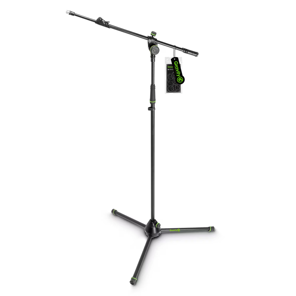 [GMS4312B] Gravity Microphone Stand with Folding Tripod Base and 1-Point Adjustment Telescoping Boom
