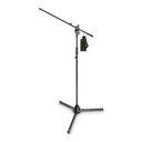 Gravity Microphone Stand with Folding Tripod Base and 2-Point Adjustment Boom
