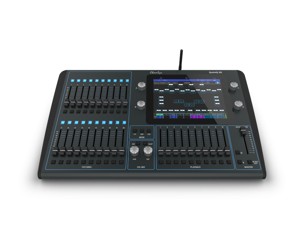 [CSY-100-720-CH] ChamSys QuickQ 20 lyskontroller 2 univers