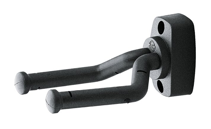 [16280-000-55] K&M 16280 Veggstativ for gitar, svart Guitar wall mount