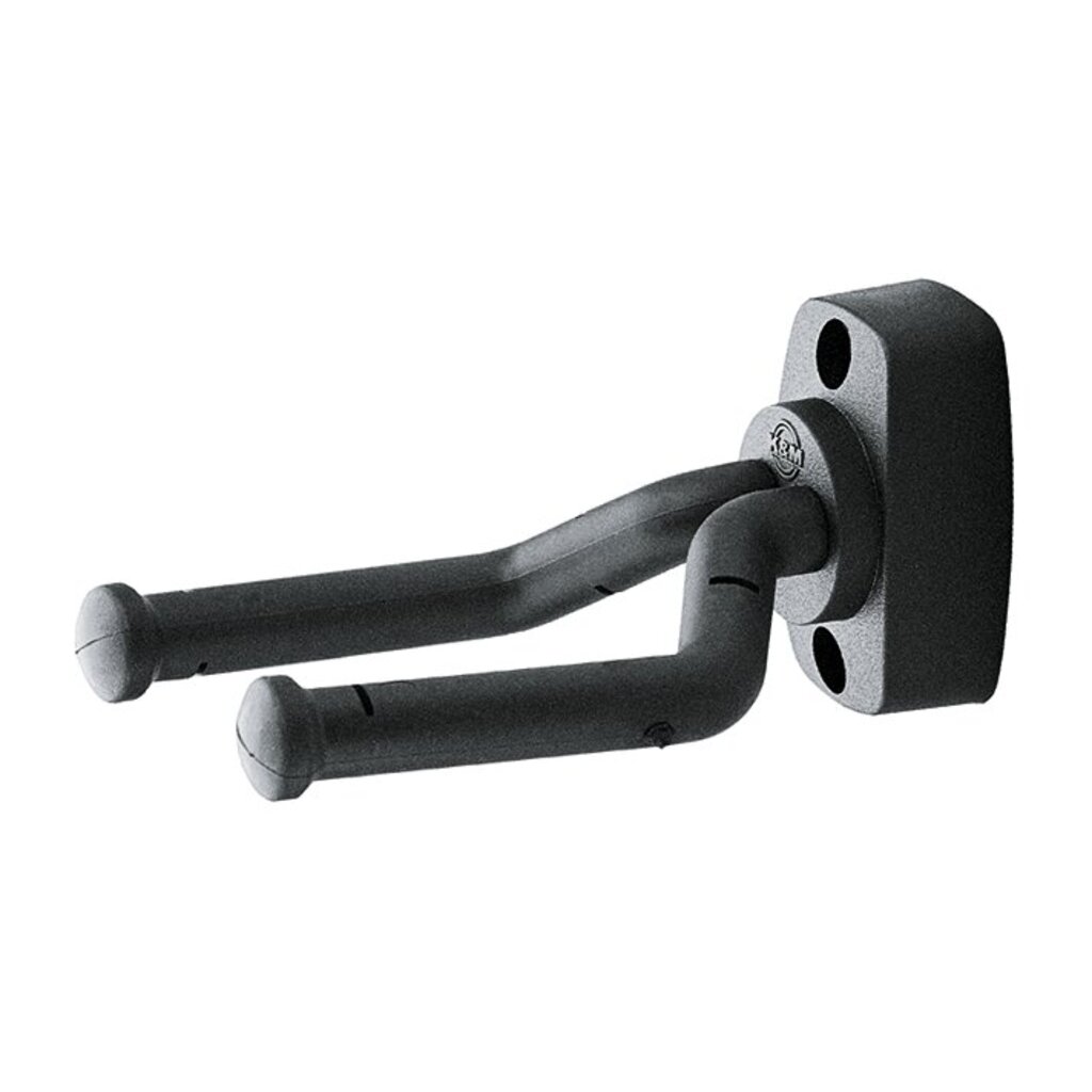 K&M 16280 Veggstativ for gitar, svart Guitar wall mount