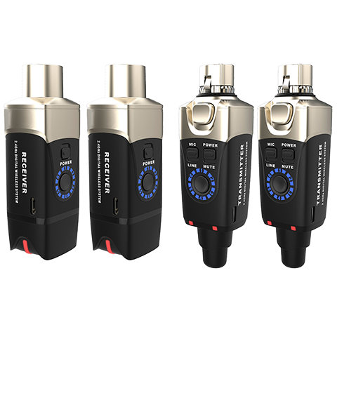 [U3D] XVIVE U3D Dual Wireless System for Audio Trådløst stereosystem for miksere og aktive PA-høyttalere – 2.4 GHz, 24-bit lyd