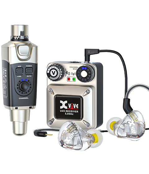 [U45T9] XVIVE U45T9 – Komplett U45 In-Ear Monitor Wireless System med T9 In-Ear Monitors og CU4 transportkoffert
