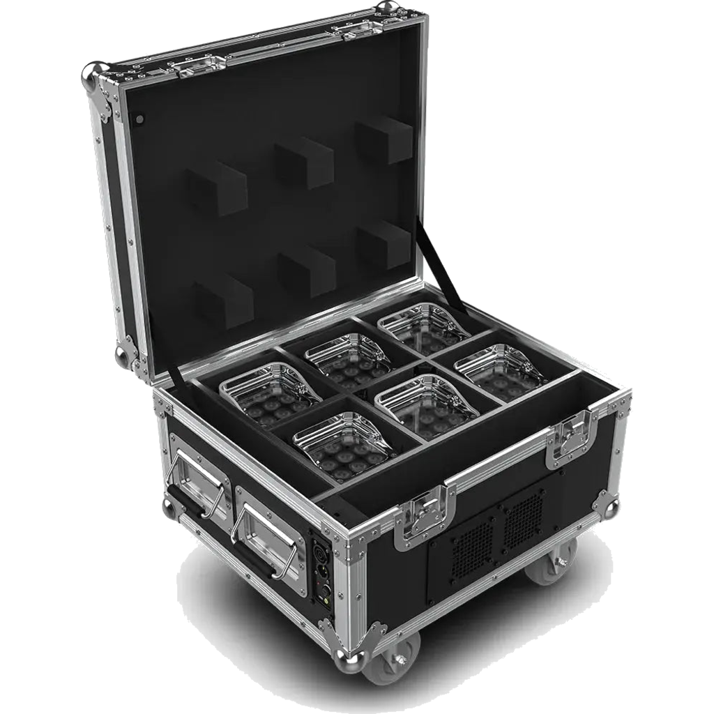 Chauvet Professional WELL FIT X – 6-pack med lade-flightcase 