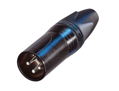 Neutrik XLR NC3MXX-BAG, 3P Plugg Sort