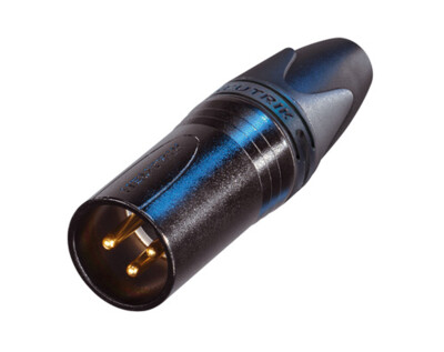 [NC3MXX-B] Neutrik XLR NC3MXX-B, 3P Plugg Sort/Gull