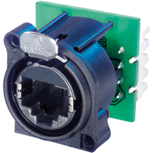 [NE8FAV-YK] Neutrik NE8FAV-YK – etherCON® CAT5e A-serie chassis-kontakt med IDC-tilkobling