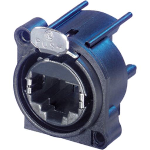 [NE8FAH] Neutrik NE8FAH – etherCON® CAT5e A-serie chassis-kontakt, horisontal PCB-montasje