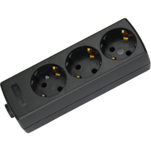 [4980] Dreitec 4980 – Schuko 3-veis fordeler uten kabel