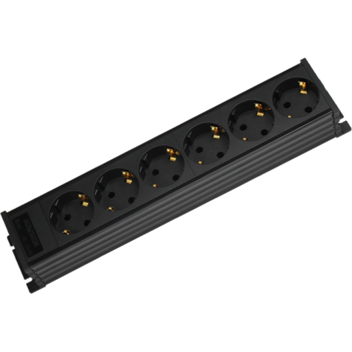 Dreitec 4976 – Schuko 6-veis fordeler med festebraketter