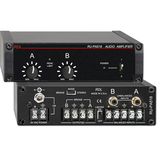 [RU-PA518] RDL RU-PA518 Stereo/Mono Audio Amplifier 2x9 W / 18 W 8 Ω