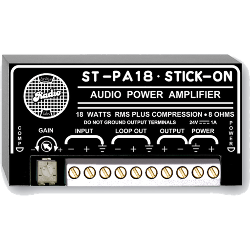 [ST-PA18] RDL ST-PA18 – 18 W mono lydforsterker for 8 Ω høyttalere